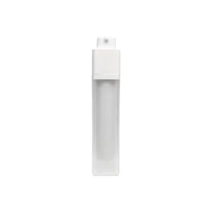 1.7 oz (50 ml) White Frosted Rectangular Twist Airless Lotion Pump