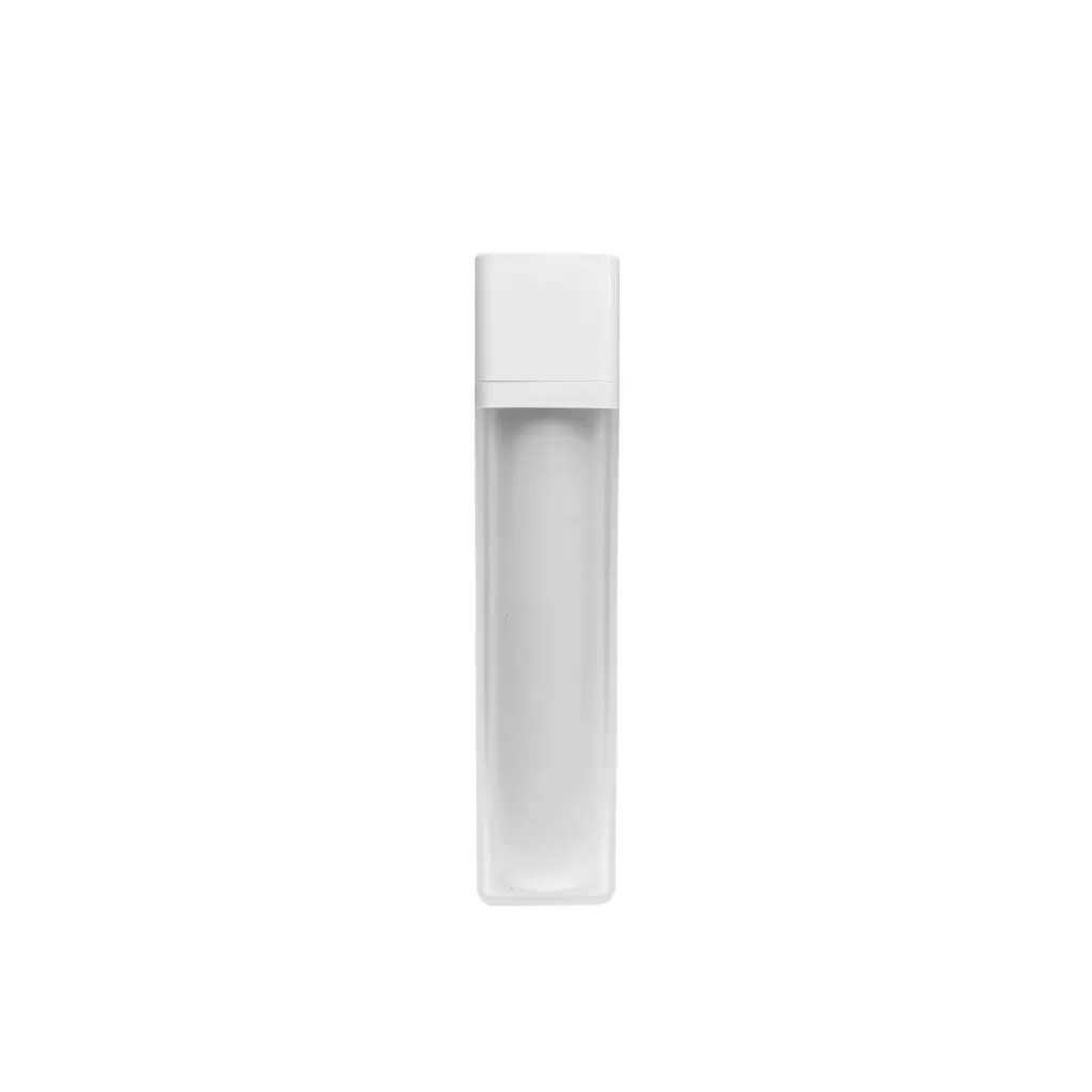 1.7 oz (50 ml) White Frosted Rectangular Twist Airless Lotion Pump