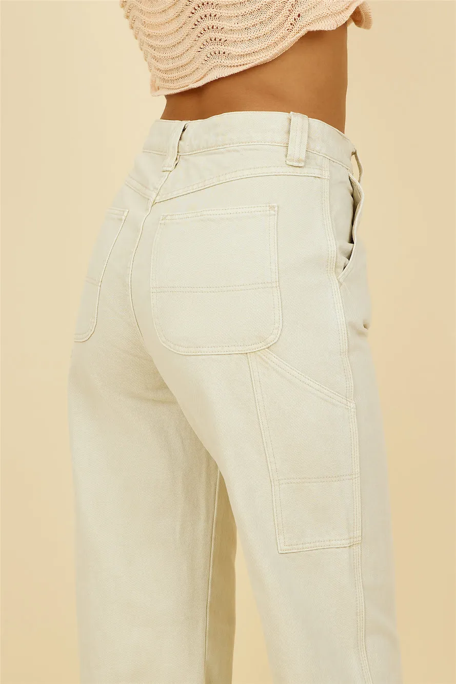 ABRAND A' Slouch Jean Carpenter Jean Bleached Sand