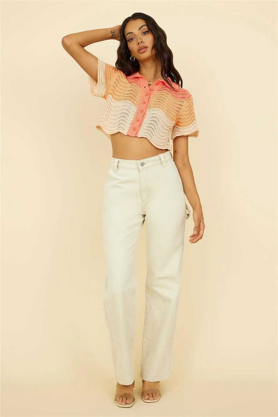 ABRAND A' Slouch Jean Carpenter Jean Bleached Sand