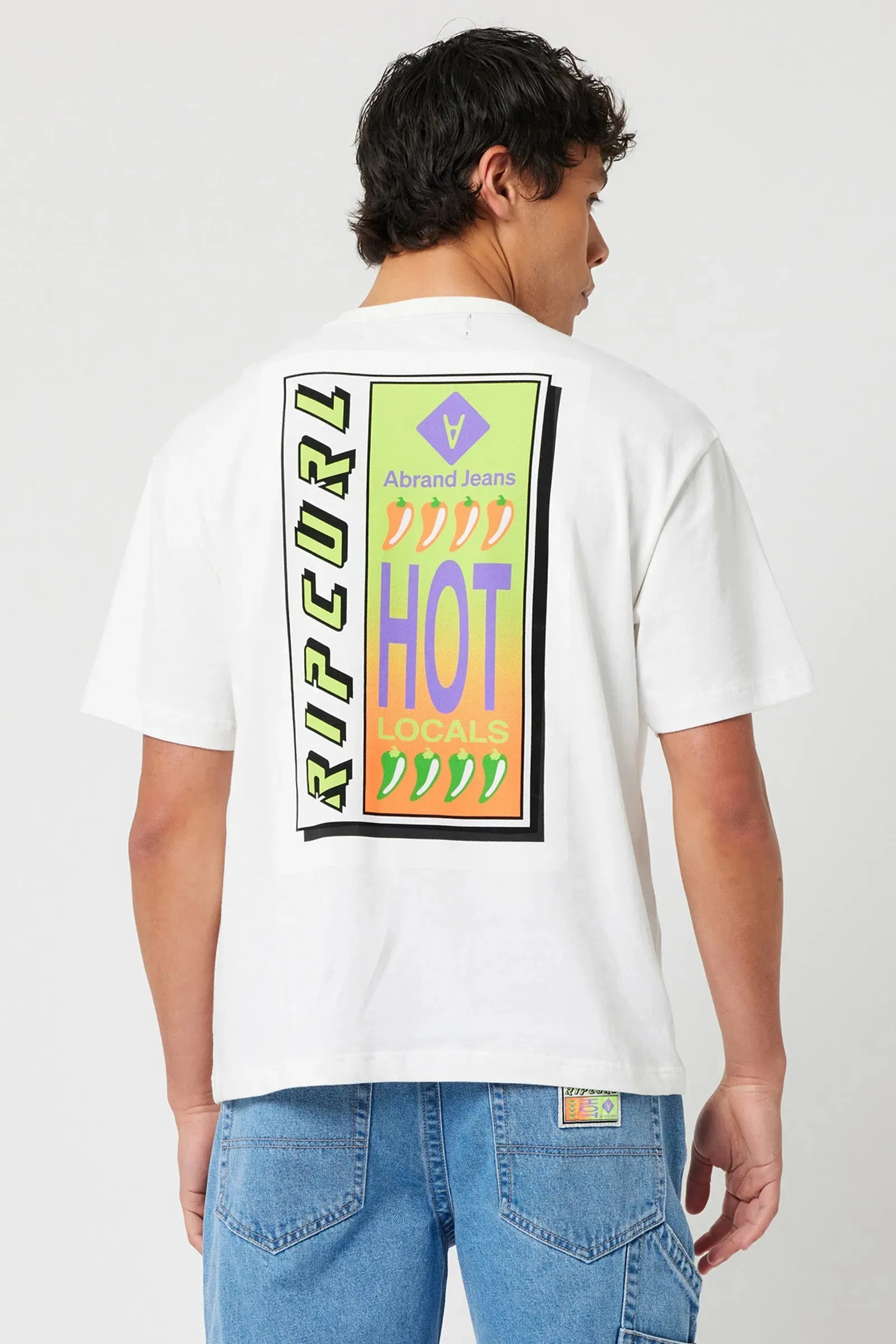 Abrand X Ripcurl Collab Hot Locals Tee - White Sand