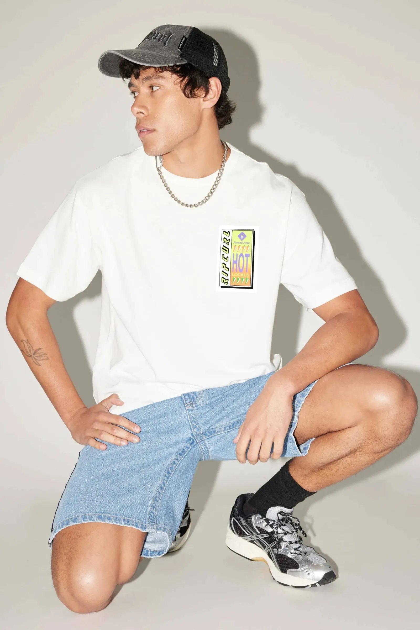 Abrand X Ripcurl Collab Hot Locals Tee - White Sand