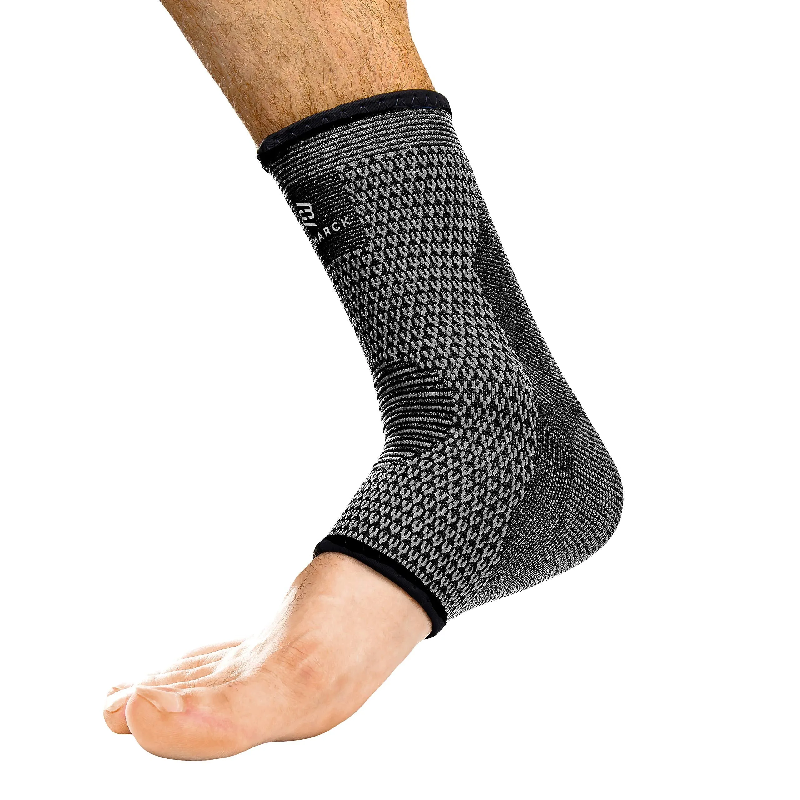 Achilles Tendon Support Brace, Plantar Fasciitis Sock, Ankle Compression Sleeve For Running, Tendonitis and Flat Feet Relief Gray Black Unisize