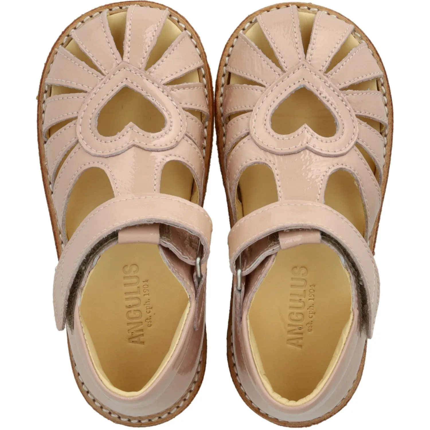 Angulus Rosebud Beginner Heart Sandal with Velcro Closure