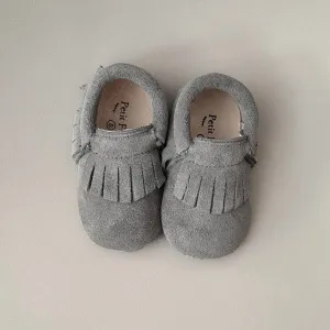 Baby - Suede Moccasins - Grey