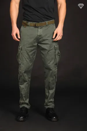 Bahamas pantalone cargo uomo in cotone con microfantasia resca Logo Limited Edition relaxed fit ①