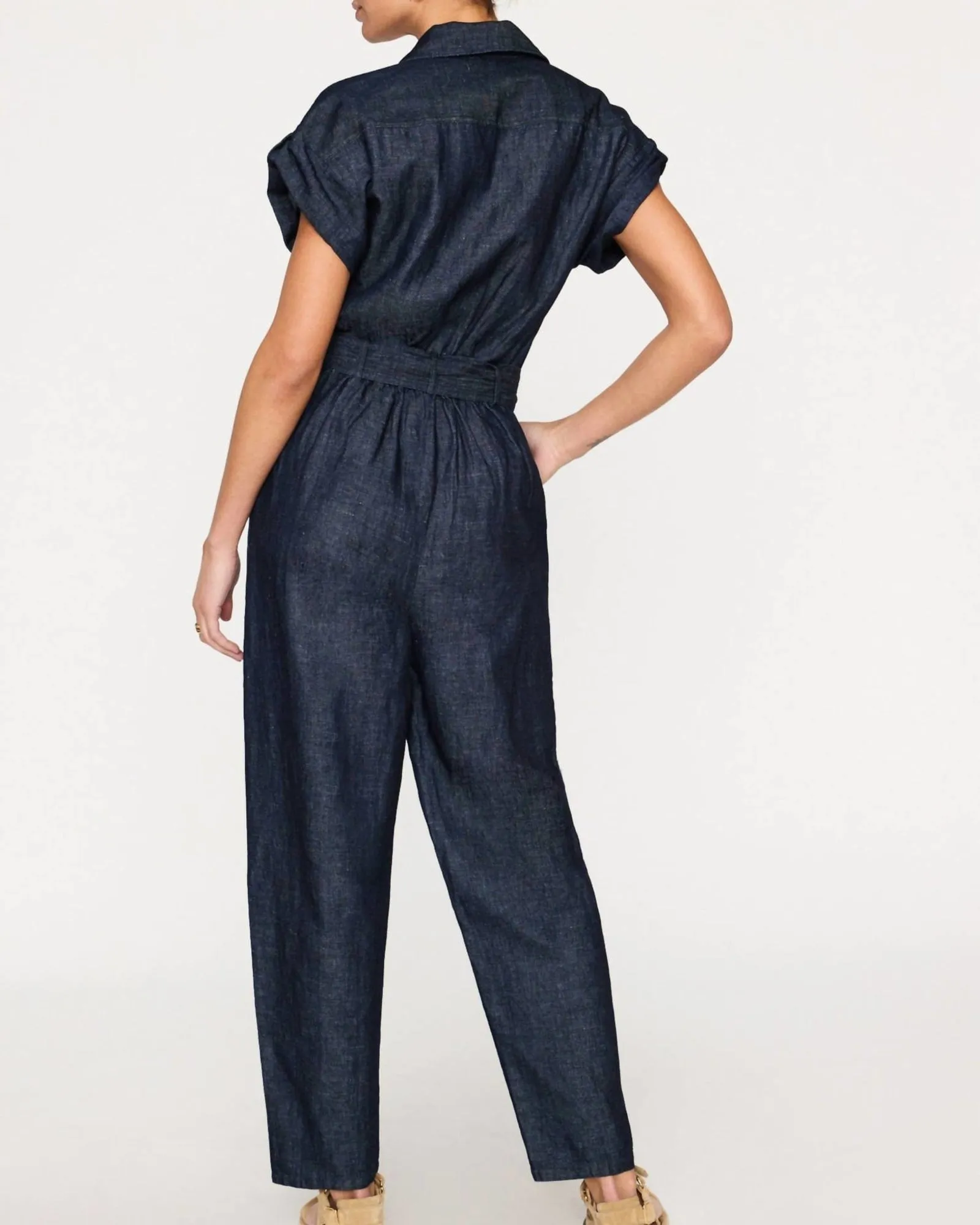 Banks Short Sleeve Jumpsuit In Indigo | Indigo