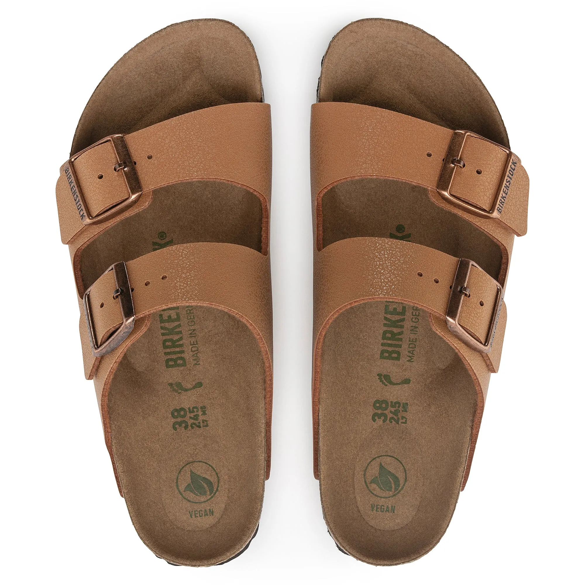 Birkenstock Arizona Vegan Birkibuc Color: Pecan