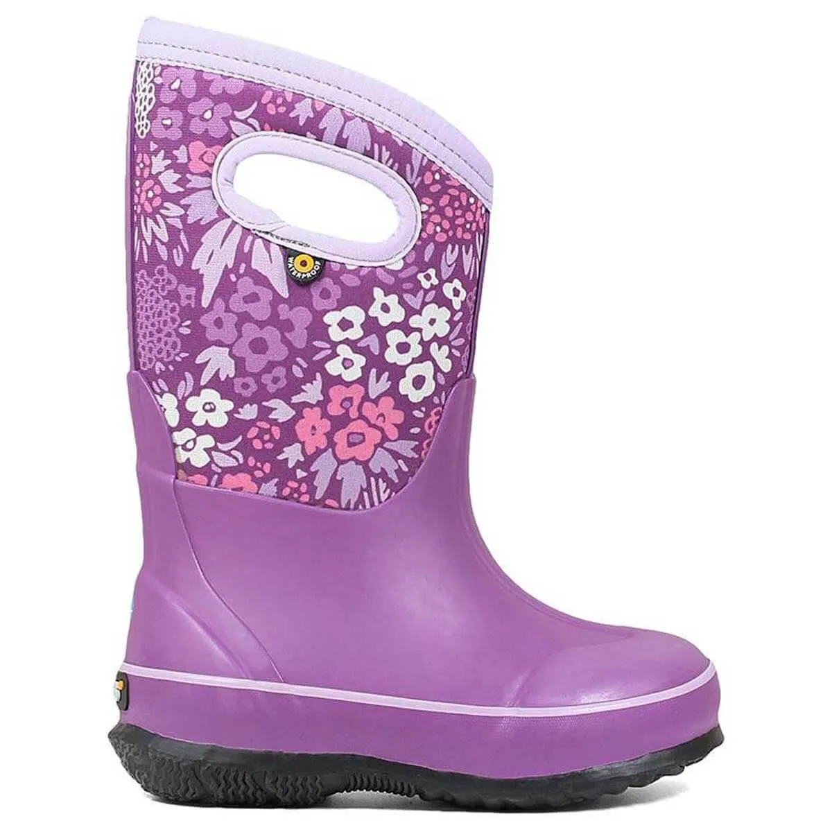Bogs Kids' Boots - Classic Northwest Garden, Violet Multi, Size 11 | 72446-546-110