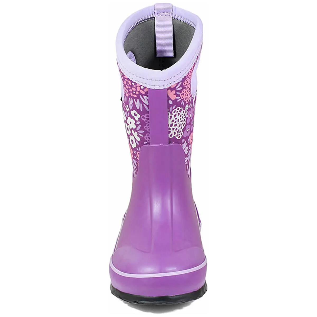 Bogs Kids' Boots - Classic Northwest Garden, Violet Multi, Size 11 | 72446-546-110