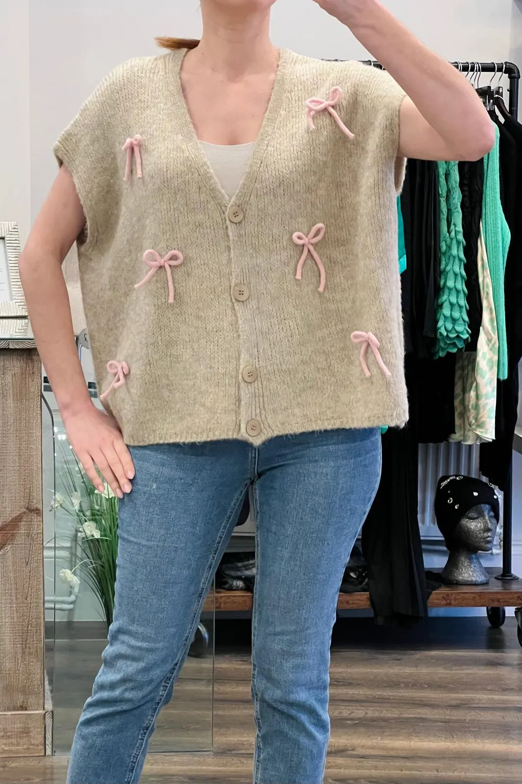 Bow Knitted Waistcoats