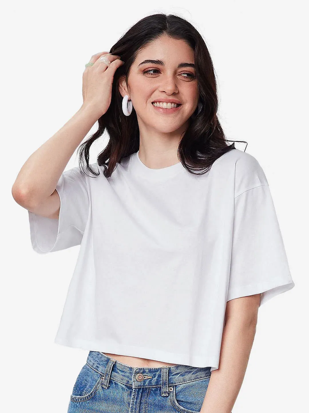 Brown Snow Mercerised Cotton T-shirt