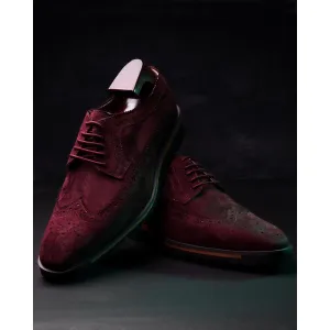 Burgundy Suede Derby Extralight Brogues