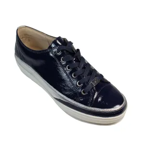 Caprice Soft Leather Lace Up Pump Style Trainer With Contrasting Trim