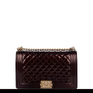 Chanel Limited Edition Metallic Bronze Large Brown Gold Boy Bag Rare
