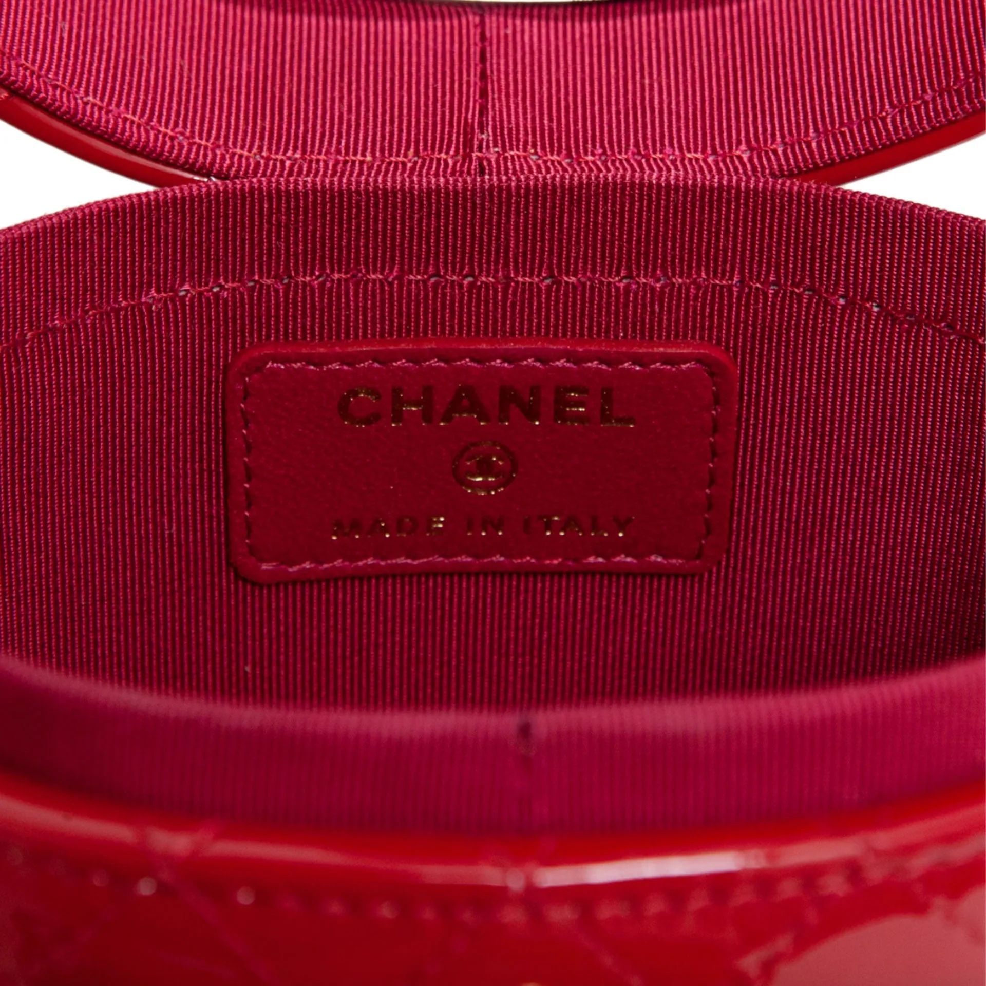 Chanel Micro Mini Red Quilted Patent Leather Jewelry Box Crossbody Bag