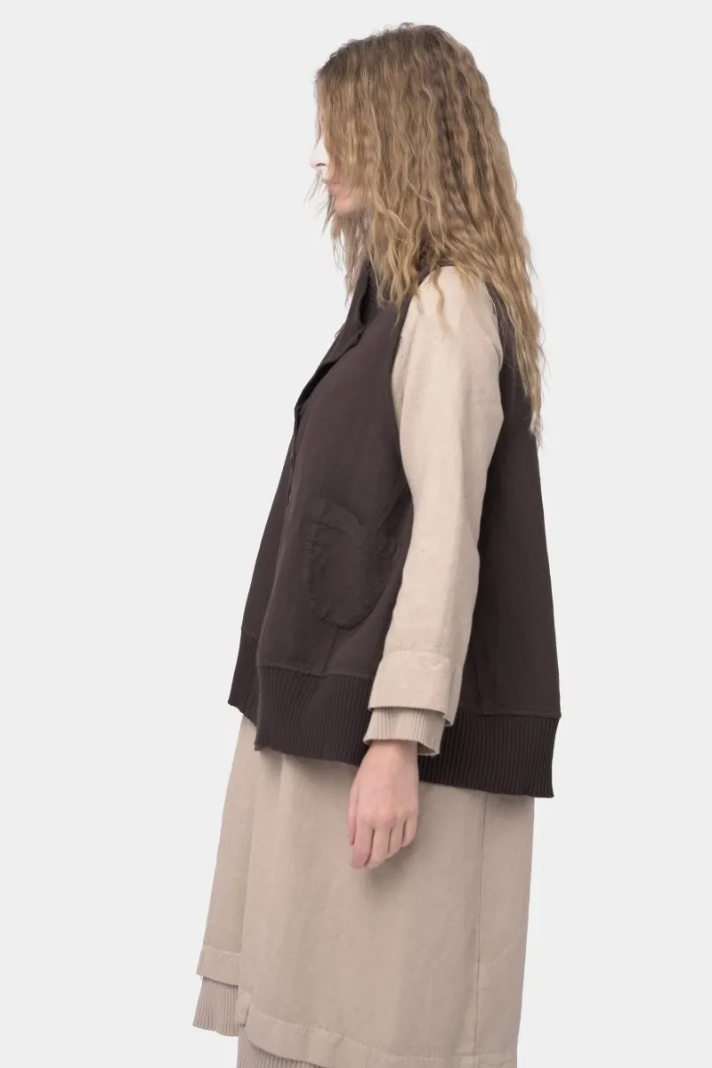 Cotton Linen Cargo Sweater Vest