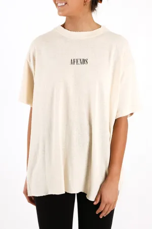 Courtney Love Hemp Oversized Tee Cream