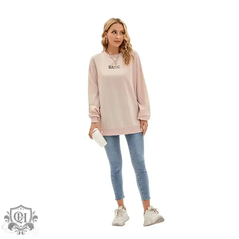Crew Neck Solid Colour Sweater