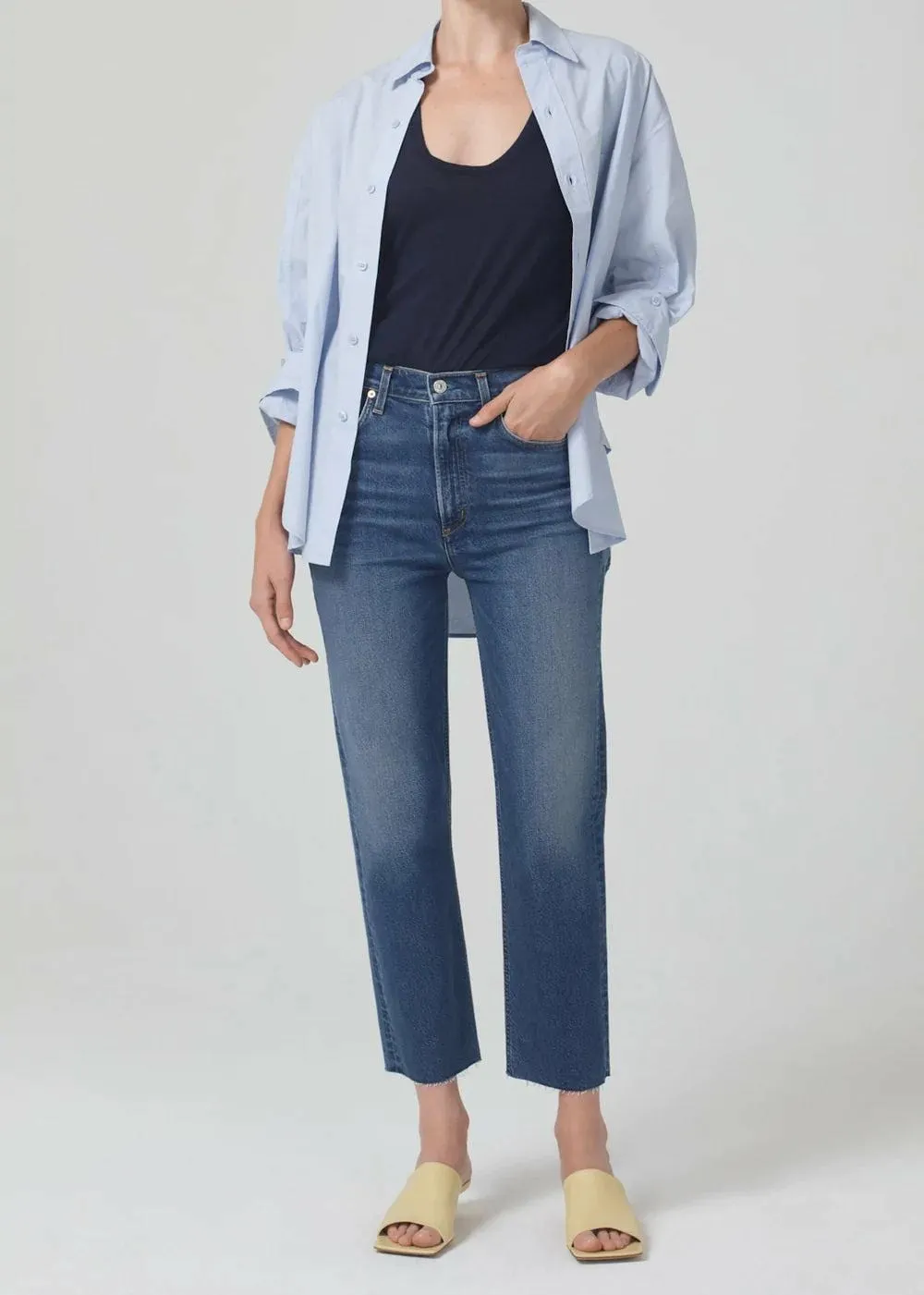 Daphne Cropped Straight Jeans