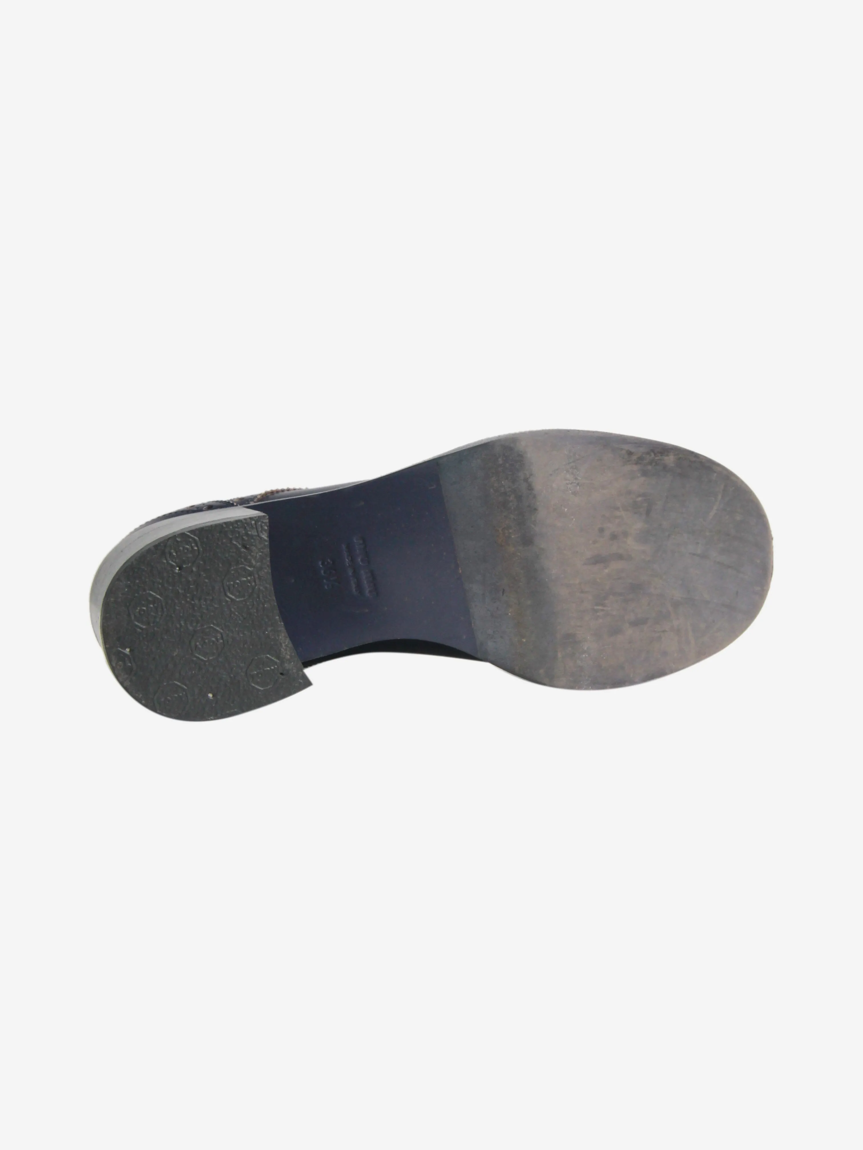 Dark blue platform brogues - size EU 36.5