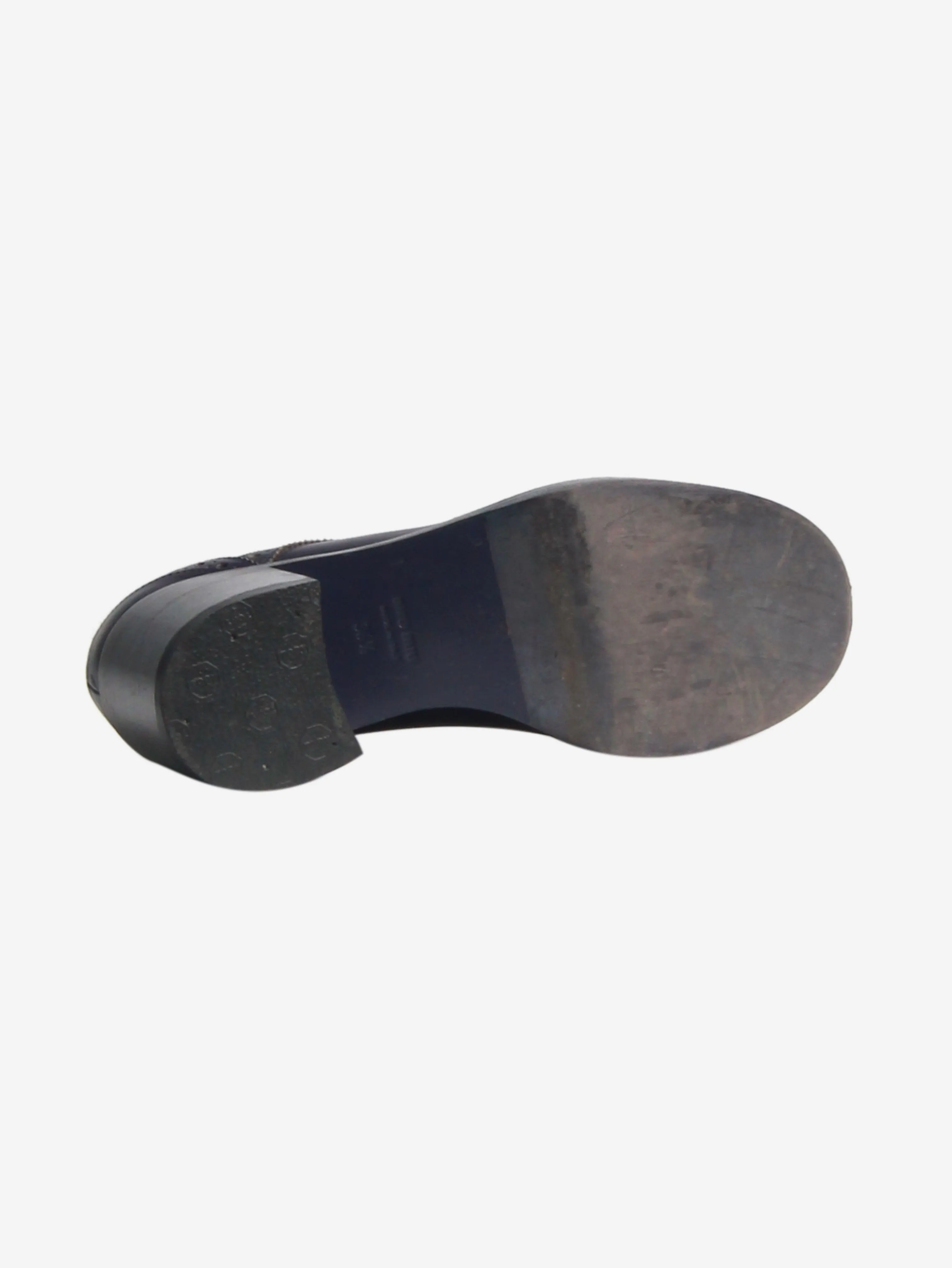 Dark blue platform brogues - size EU 36.5