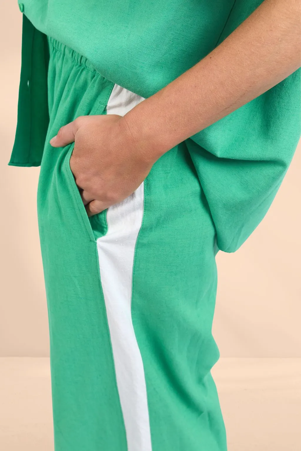 Elm Frances Stripe Pants Green Briar