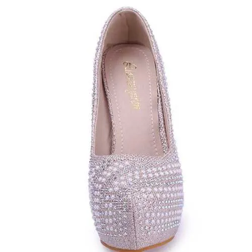 Female Elegant Close Toe Thin Heels Shoes