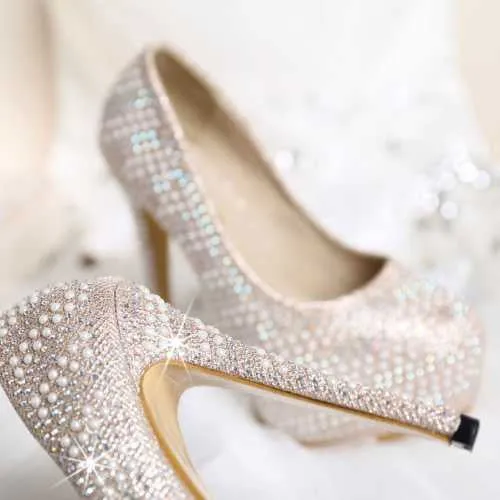 Female Elegant Close Toe Thin Heels Shoes