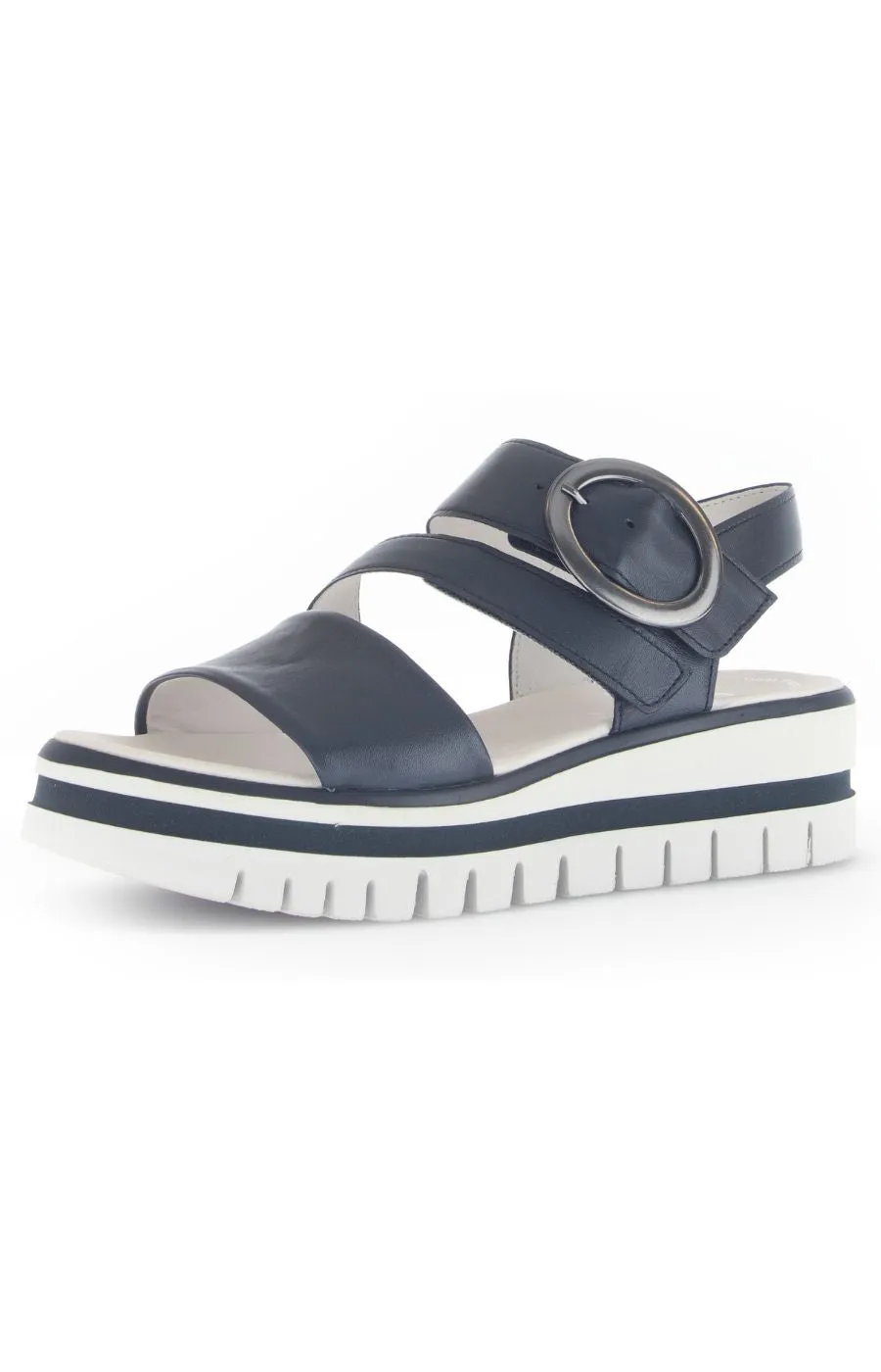 Gabor Platform Sandal in Navy