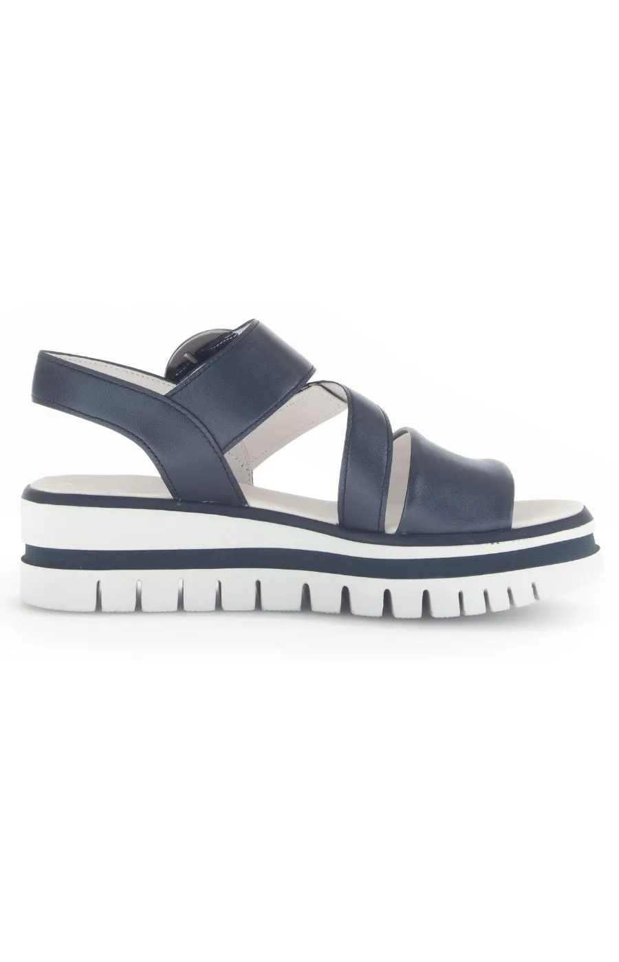 Gabor Platform Sandal in Navy