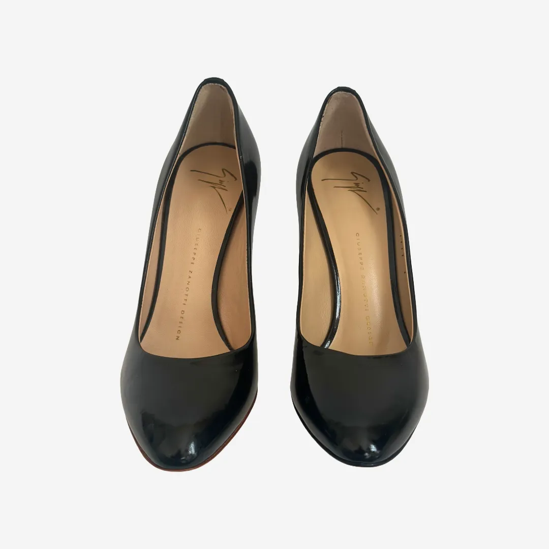 GIUSEPPE ZANOTTI - PUMPS BLACK PATENT LEATHER SIZE 37 EU