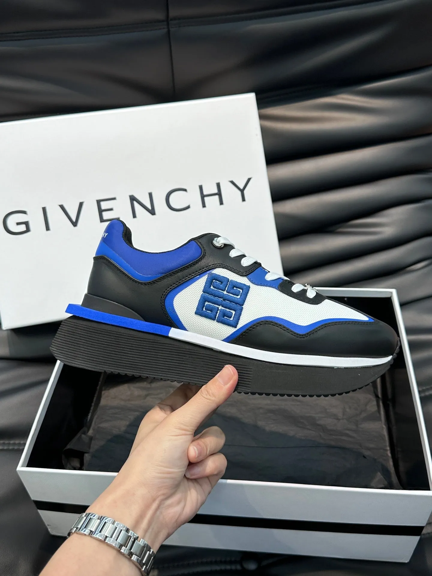 GVC Blue, White and Black  Sneakers-011