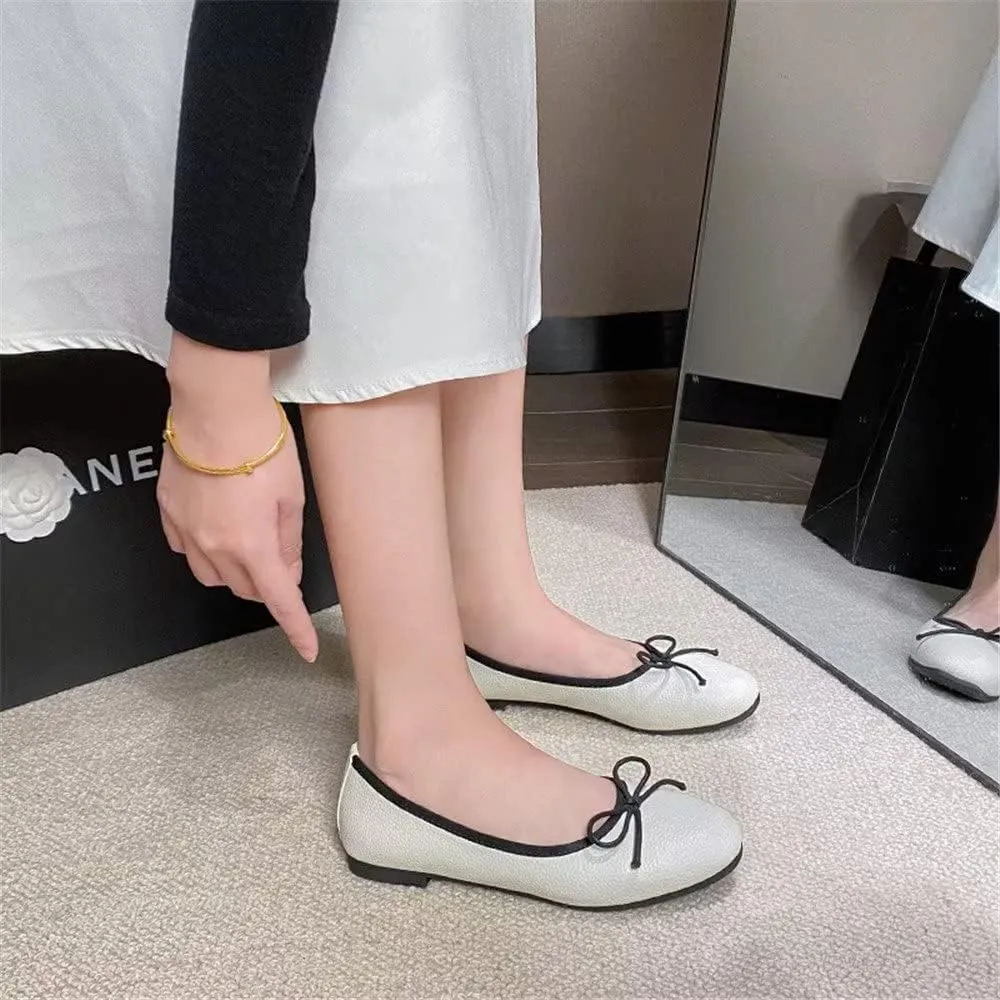 INEELUYI Women's Flats Comfortable Slip On Ballet Flats Soft Bow Flat Shoes