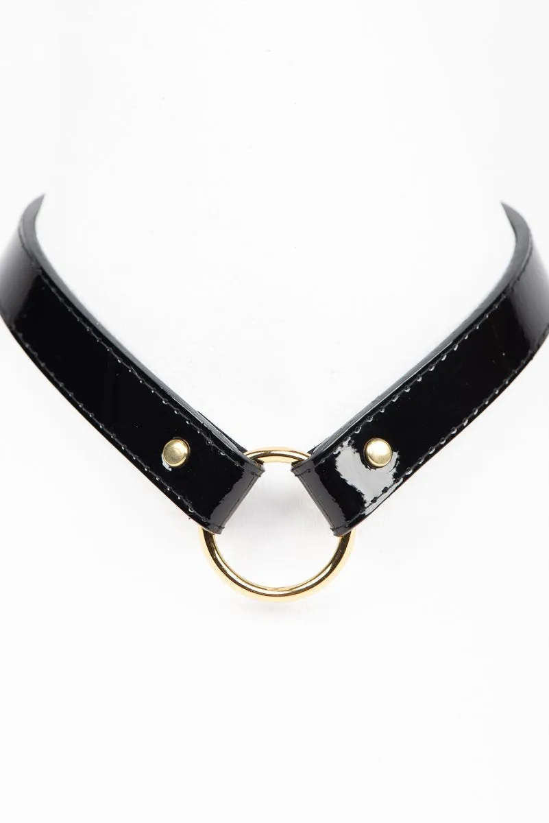 Italian Patent Leather Collar