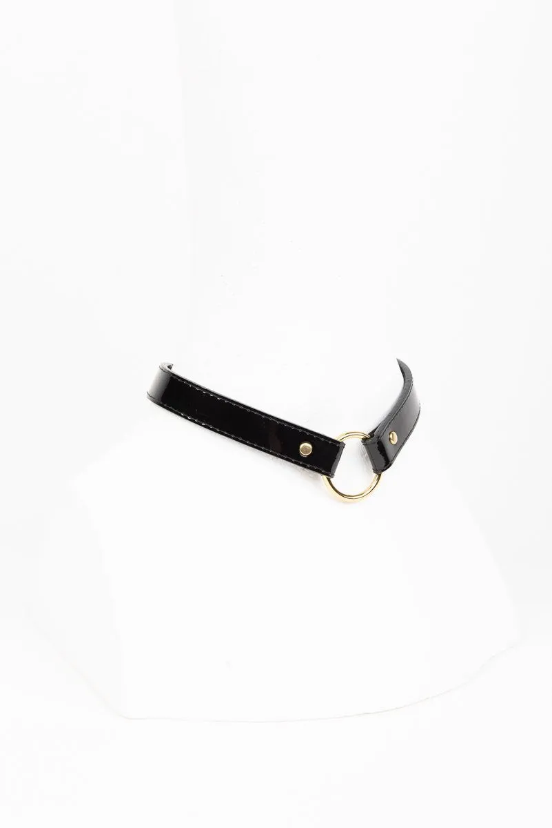 Italian Patent Leather Collar