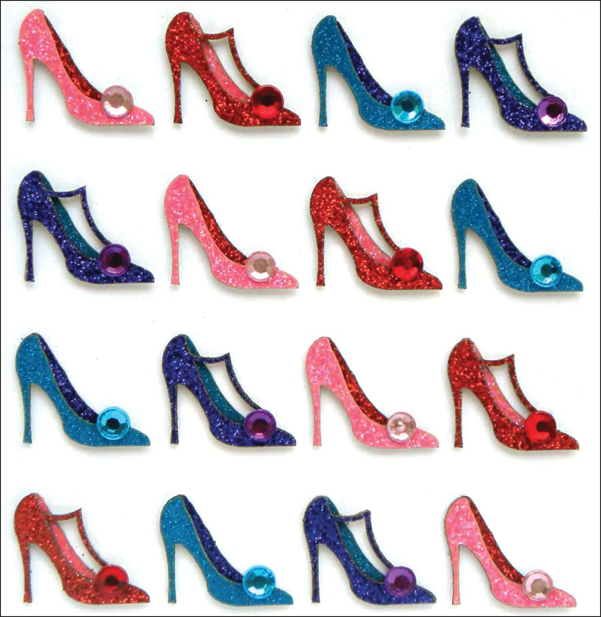Jolee's Cabochon Dimensional Repeat Stickers-Pumps