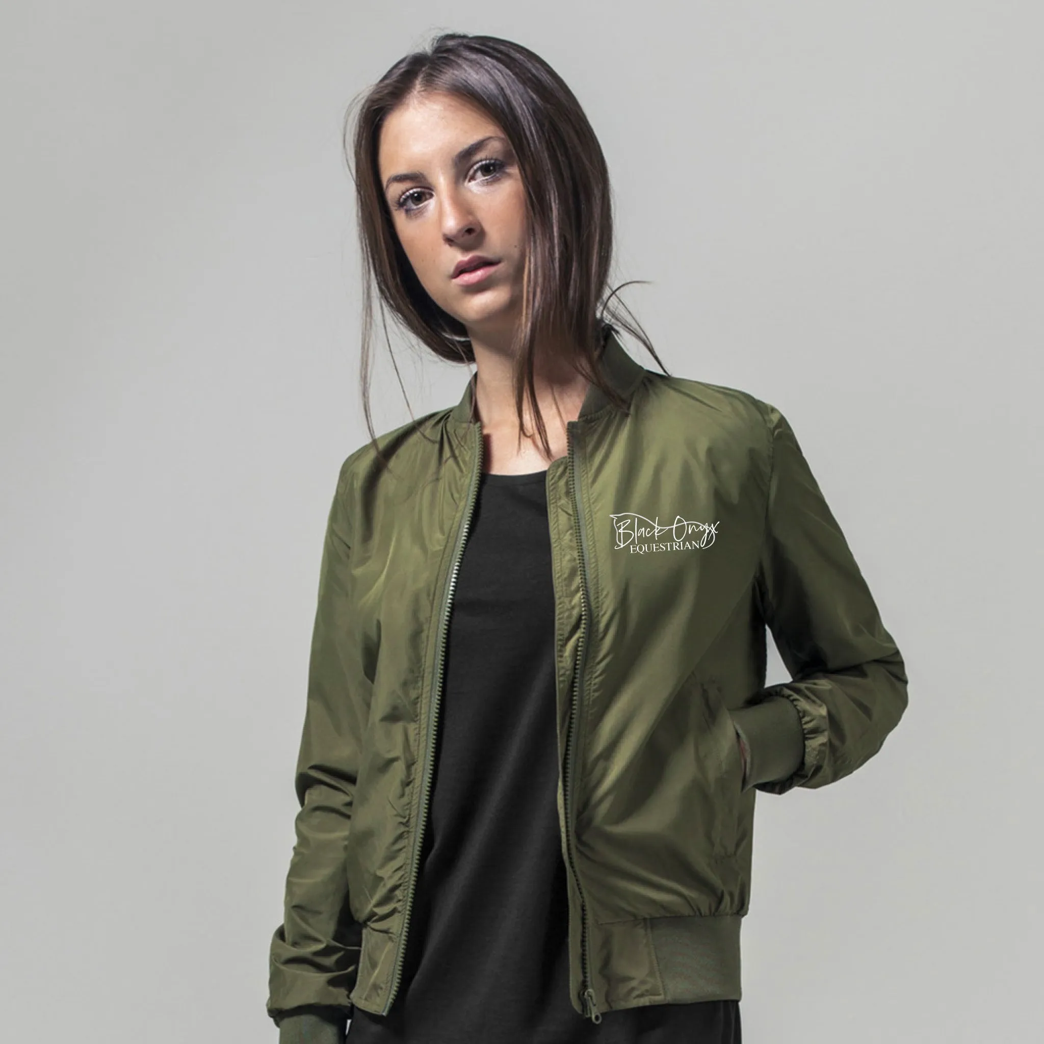Ladies Bomber Jacket - Khaki