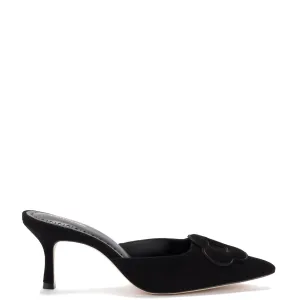 Larroude Flora Pump In Black Suede