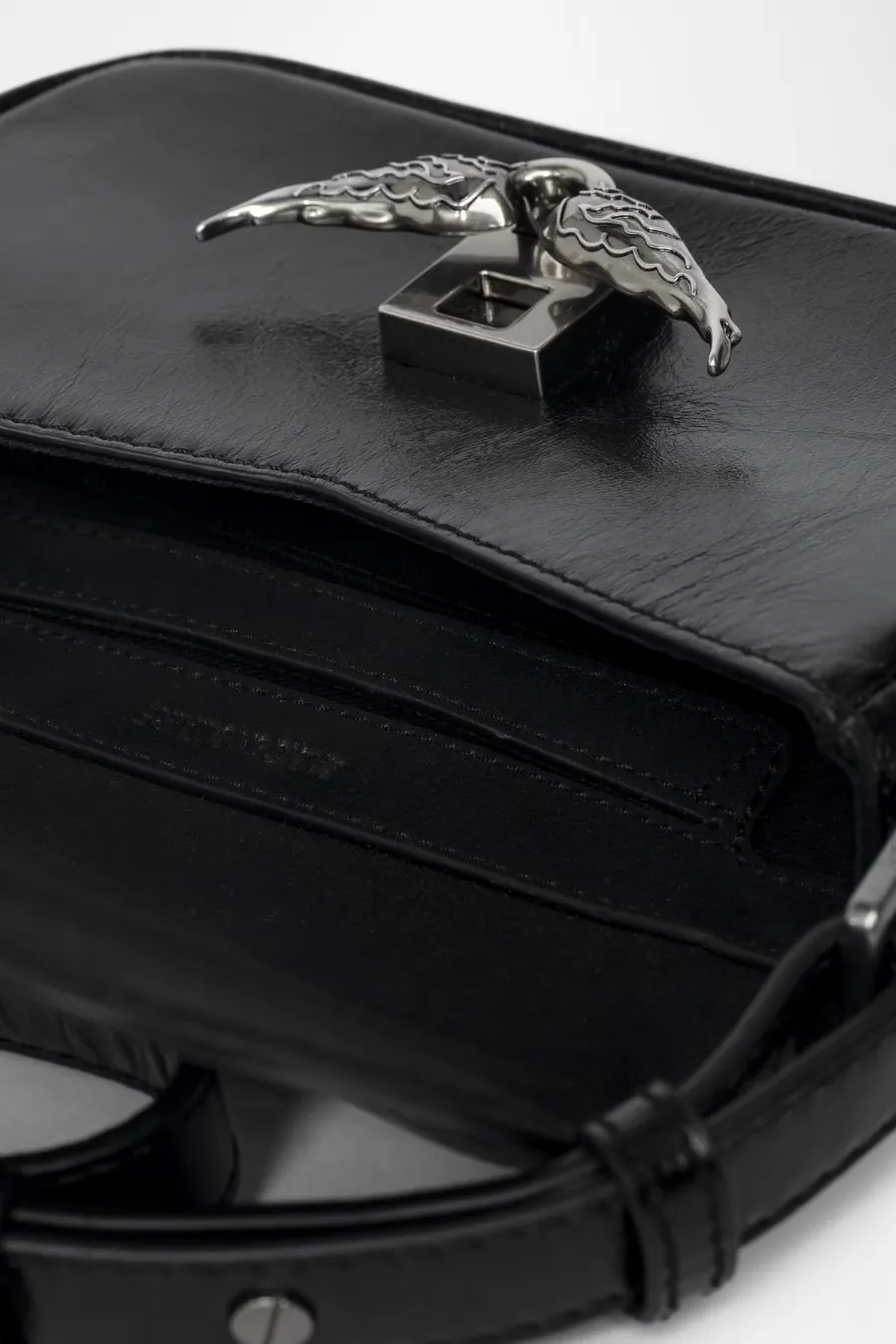Le Zazi Vintage Patent Bag Black
