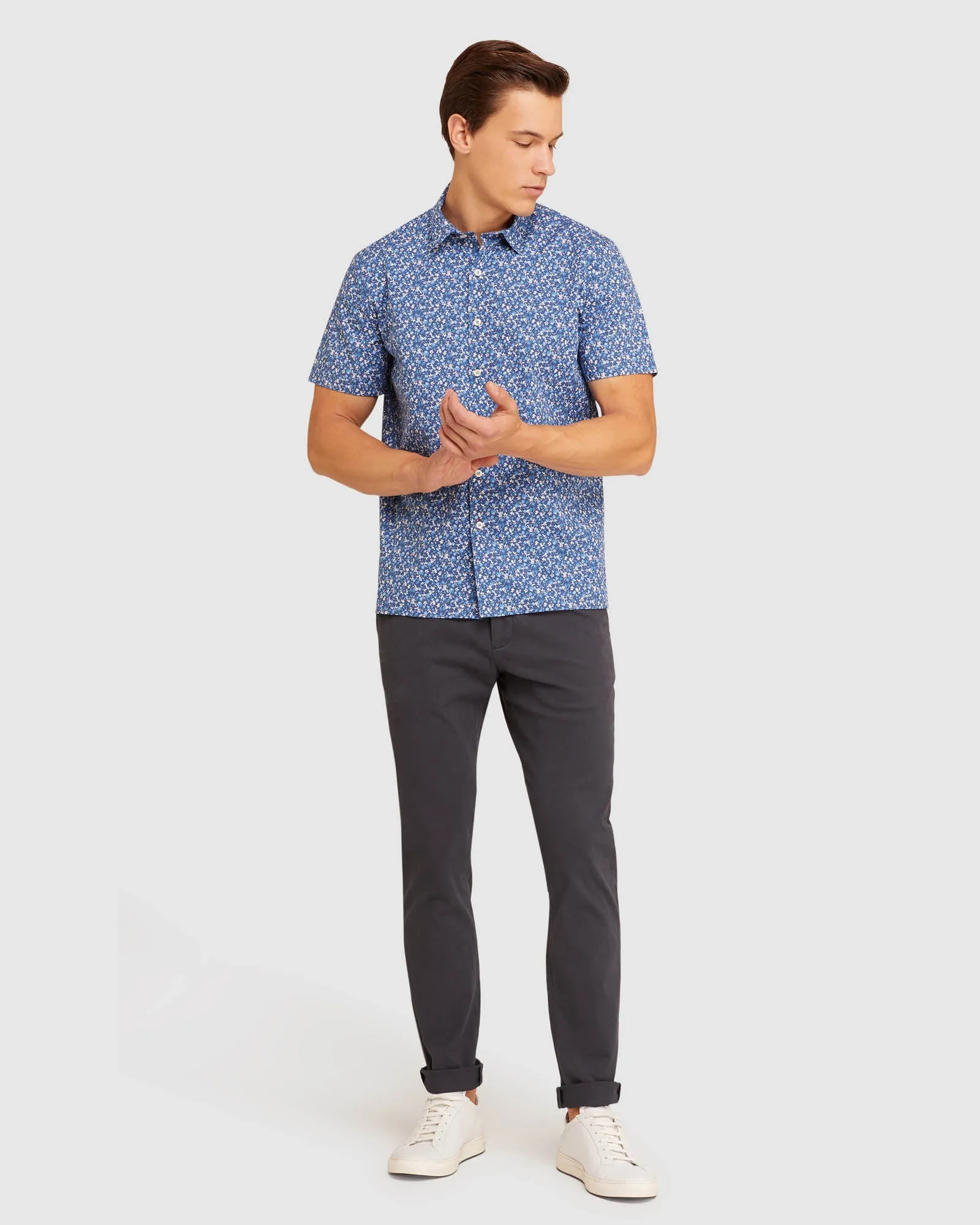 Leyton Floral Relax Fit Short Sleeve Shirt