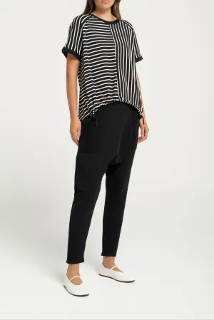 Lite Cotton Drawstring Sweat Top Terrie Stripe