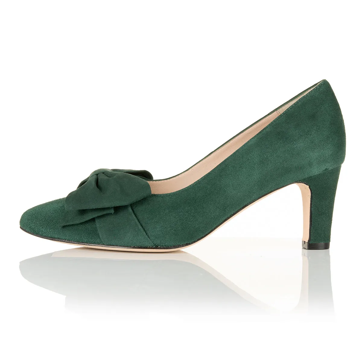 Lori Extra Wide Width Pump - Green Suede