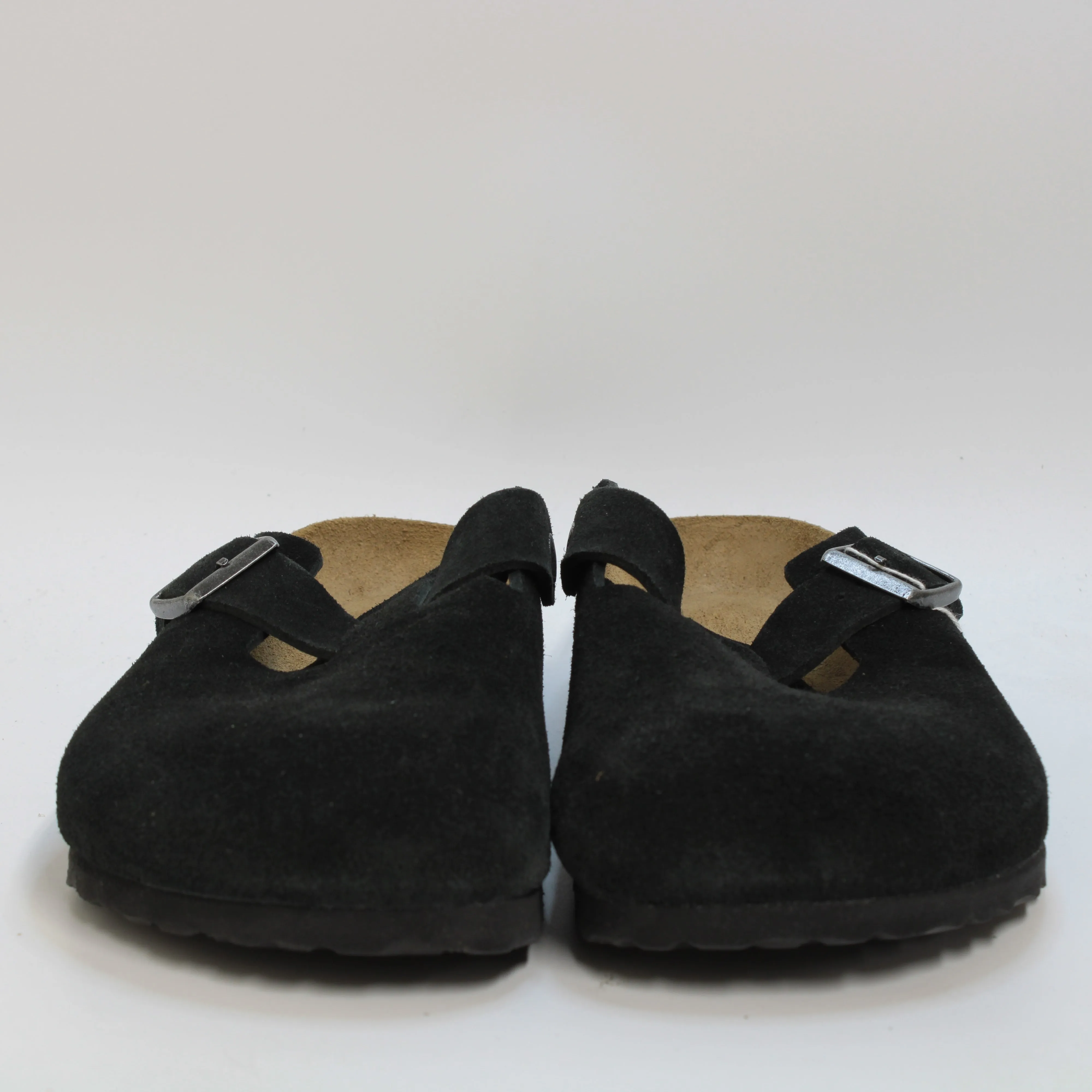 Mens Birkenstock Boston Clogs Suede Black