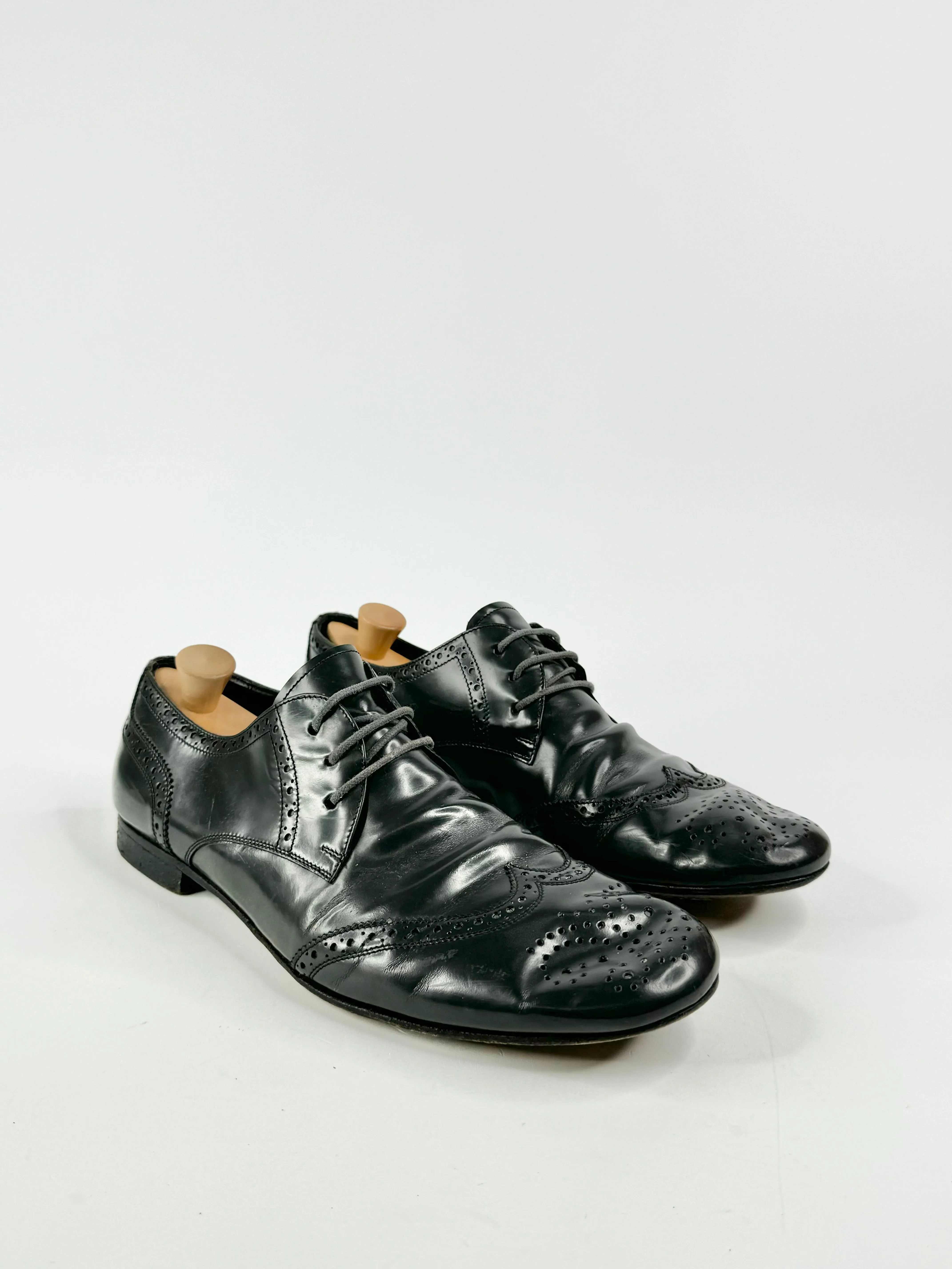 Miu Miu Stone Grey Brogues - 7.5