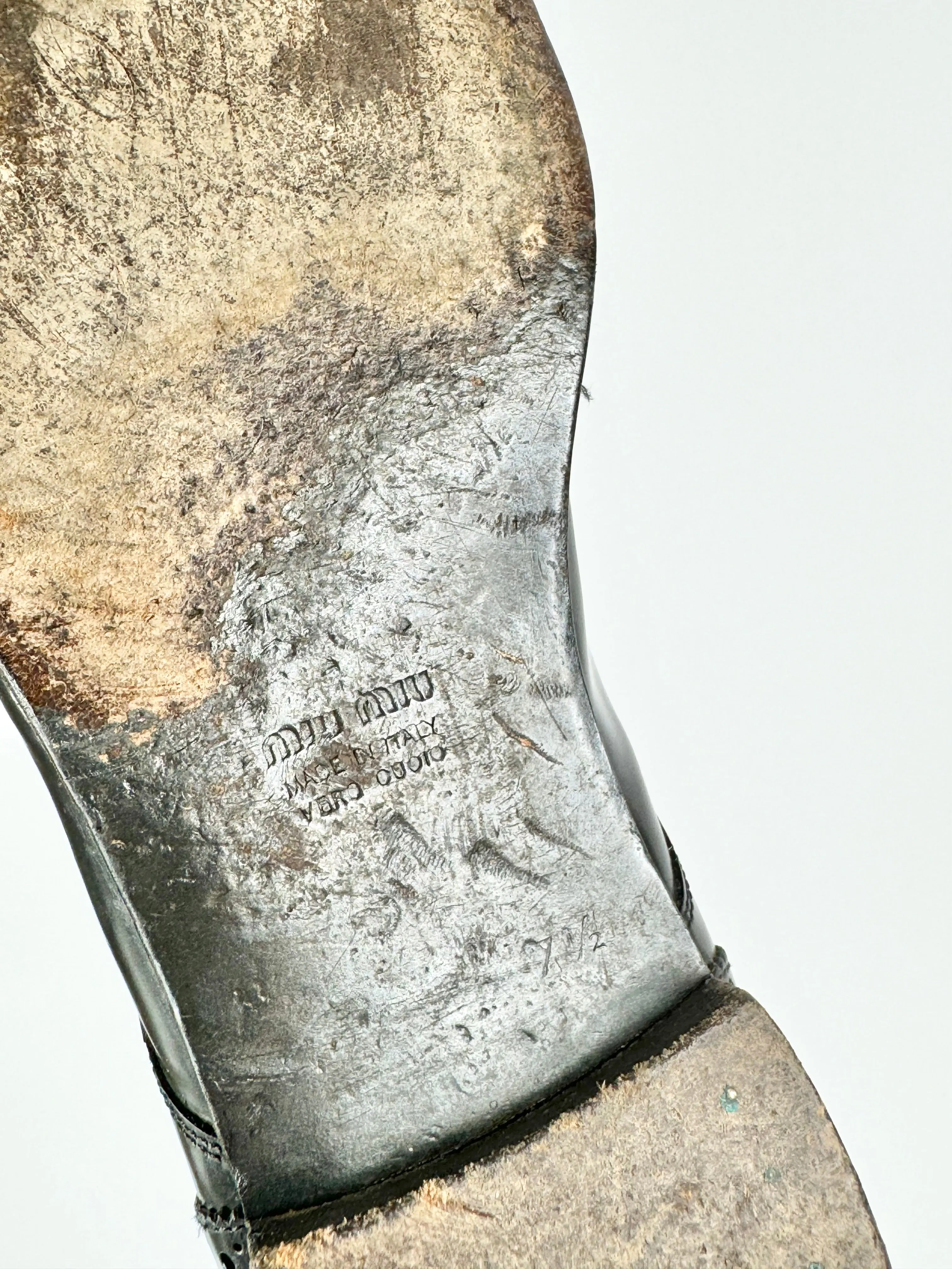 Miu Miu Stone Grey Brogues - 7.5