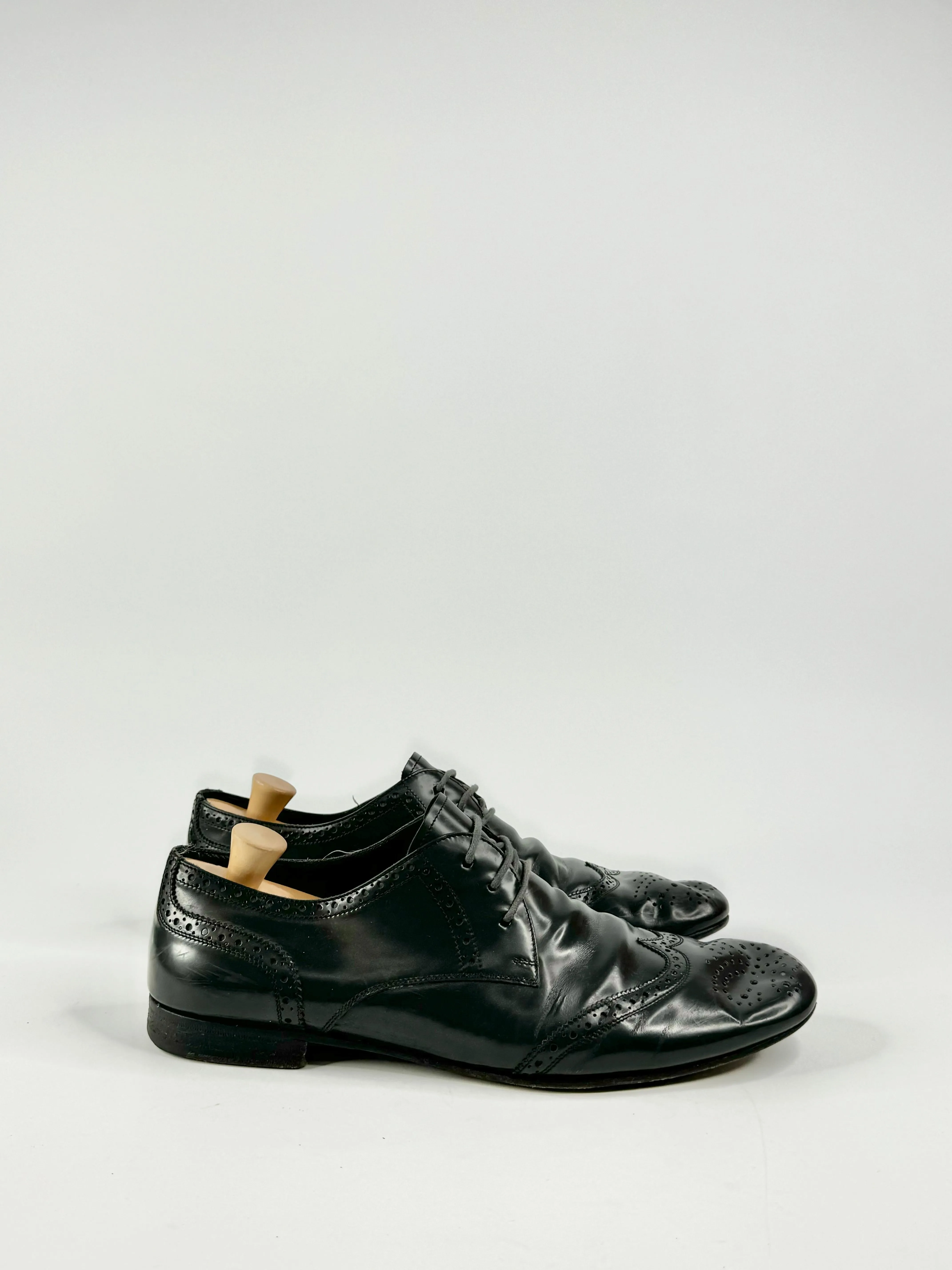 Miu Miu Stone Grey Brogues - 7.5