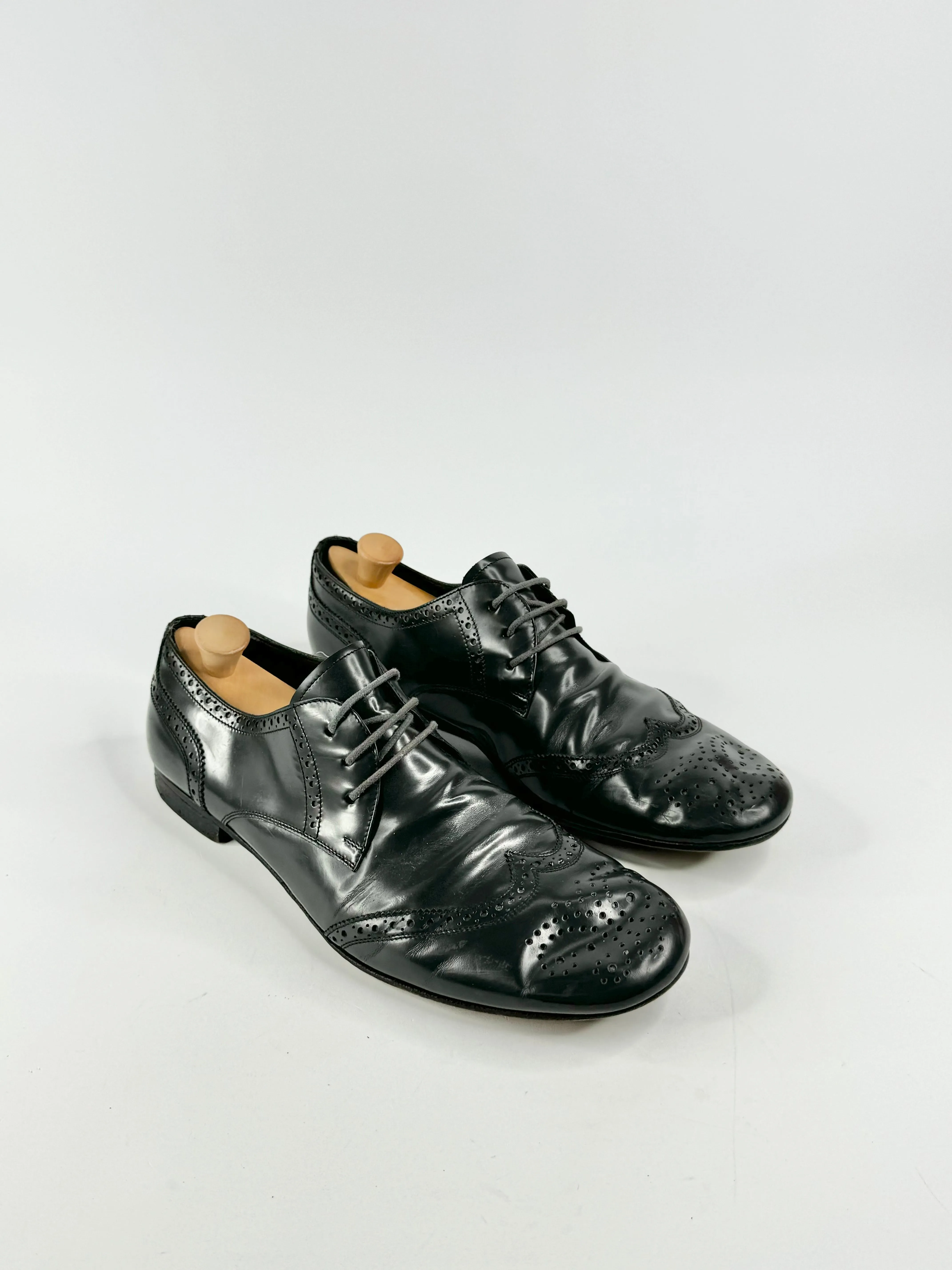 Miu Miu Stone Grey Brogues - 7.5