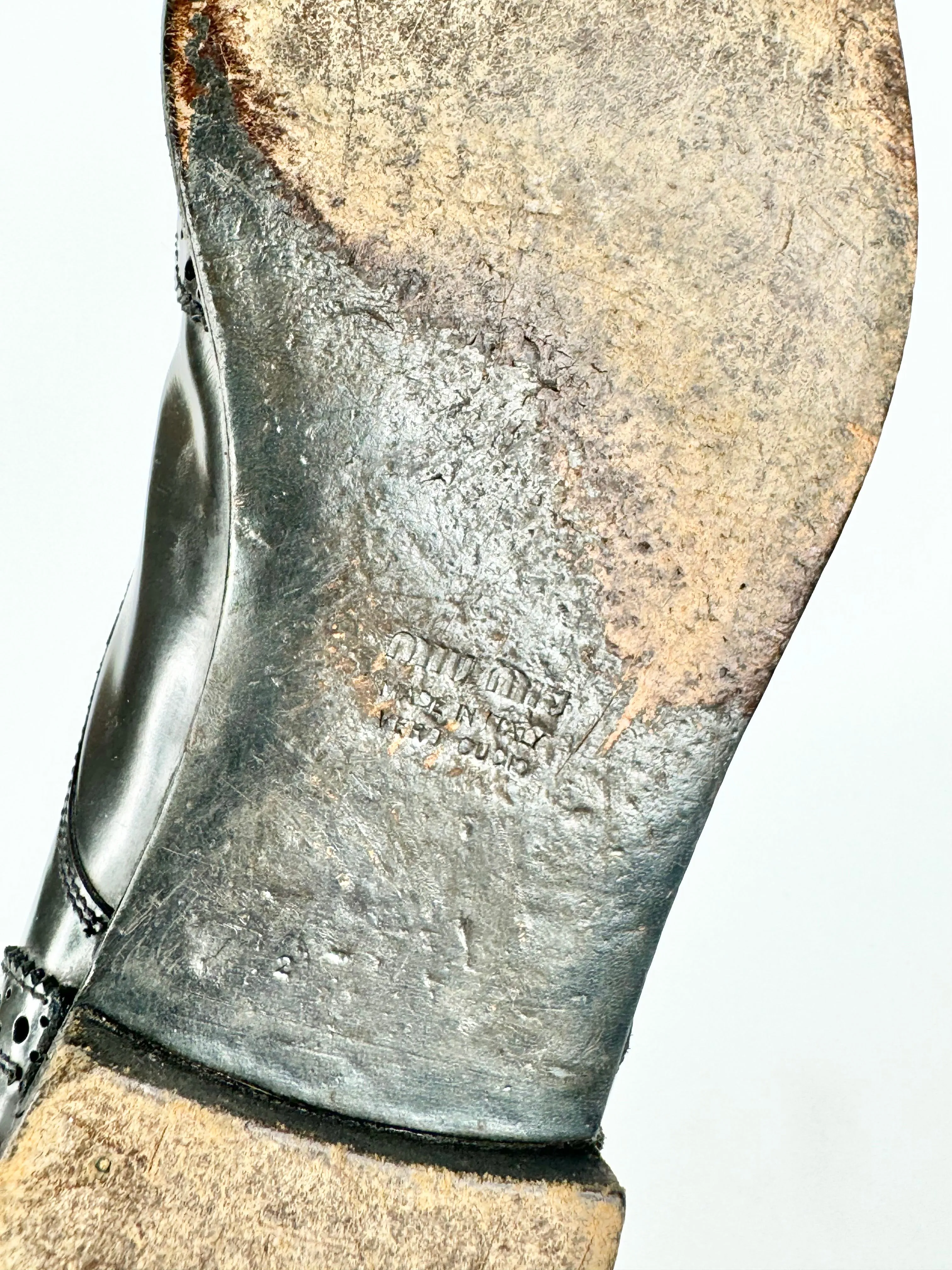 Miu Miu Stone Grey Brogues - 7.5