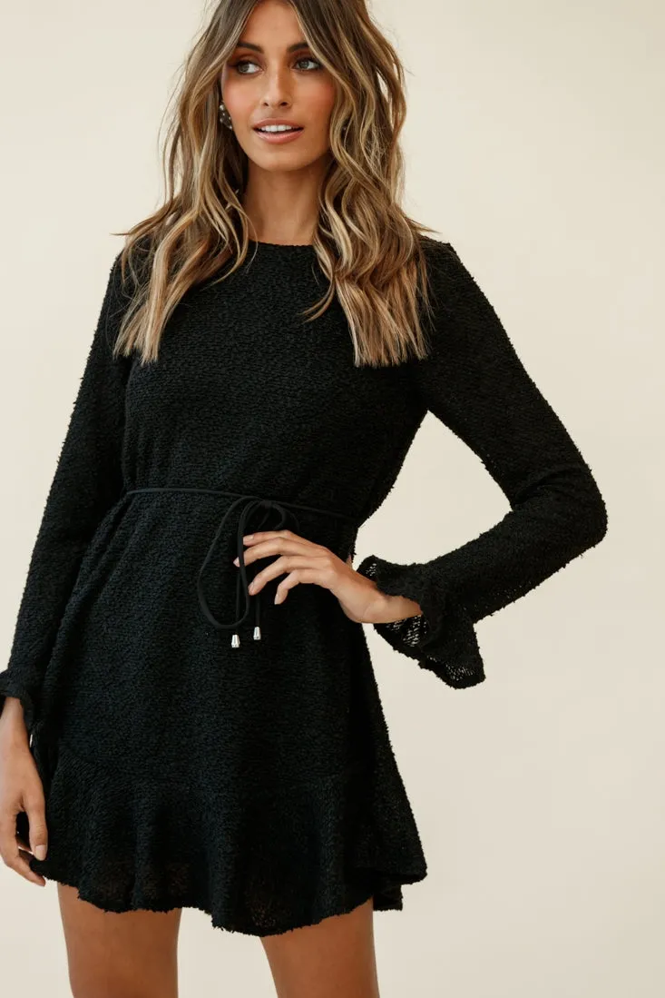 Montville Long Sleeve Knit Dress Black